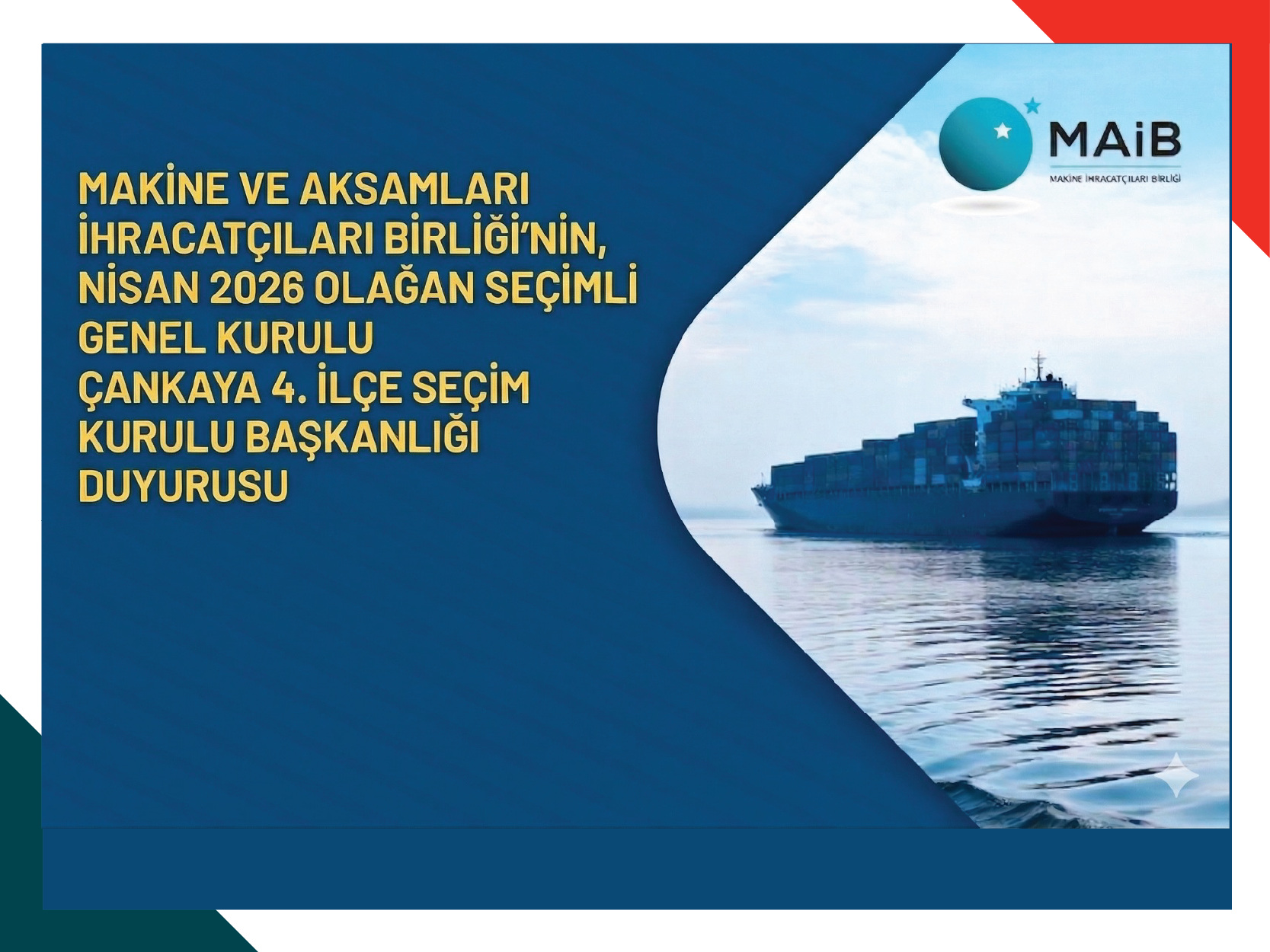 Makine ve Aksamları İhracatçıları Birliği’nin 2026 Olağan Seçimli Genel Kurulu Hazirun Listesi Ve Gündemi